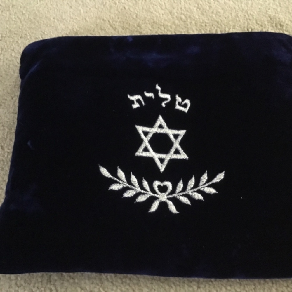 Three Vintage Velvet Blue Pouches Judaica Lined - Picture 2 of 12